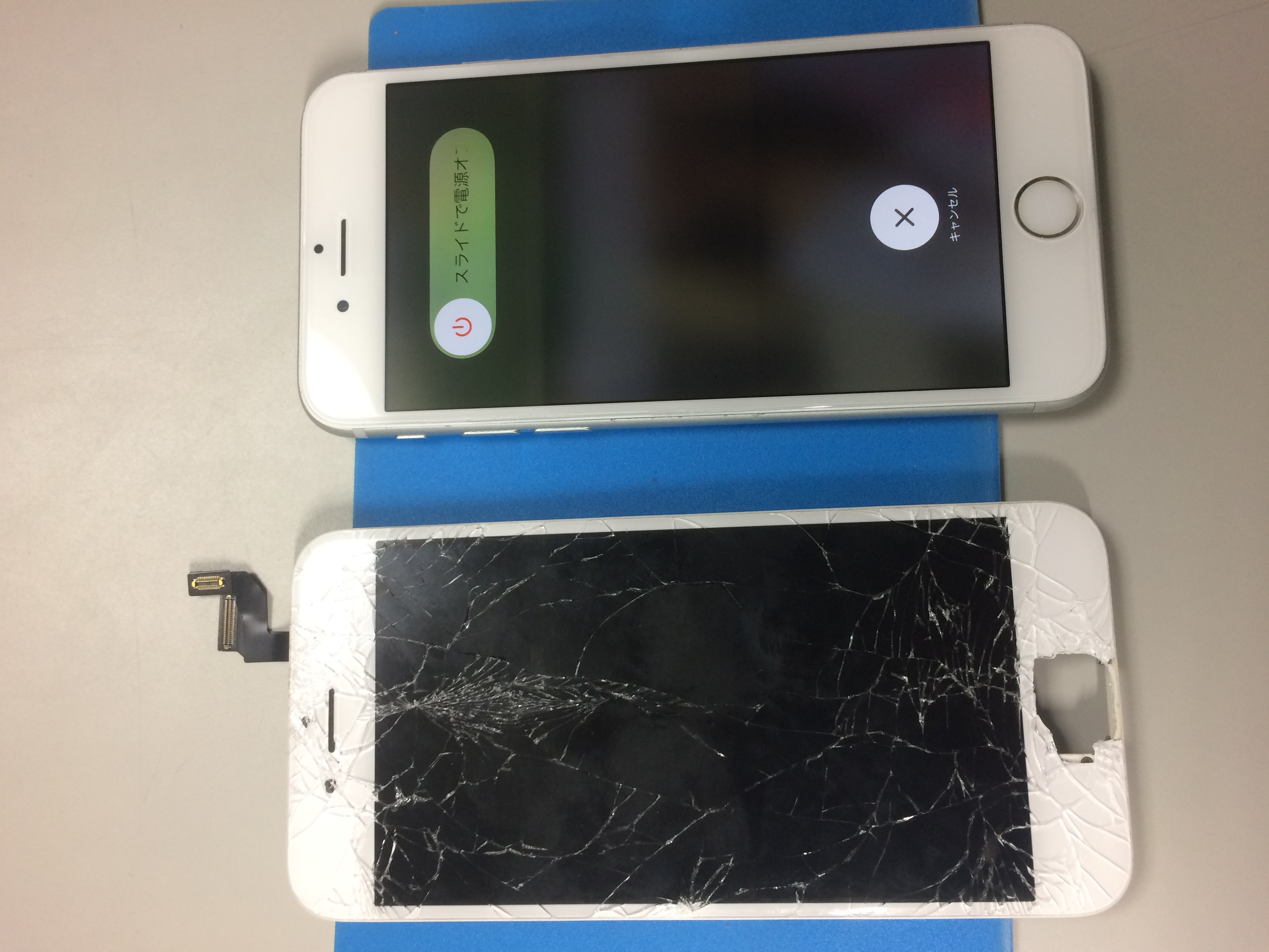 iPhone6Sフロントパネル交換